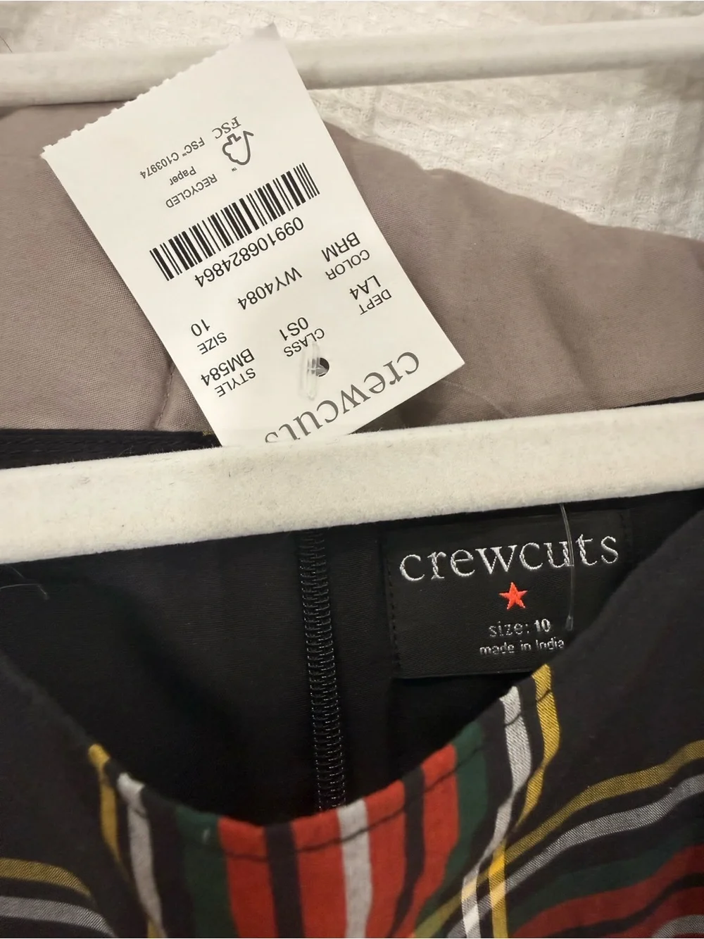 NWT Crewcuts Black and Red Plaid Tiered Dress
